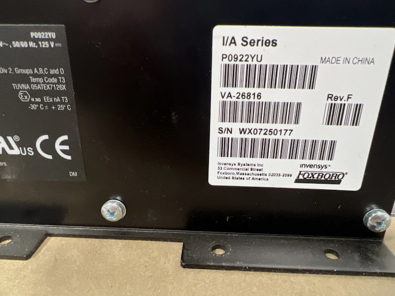 Foxboro P0922YU Foxboro P0922YU